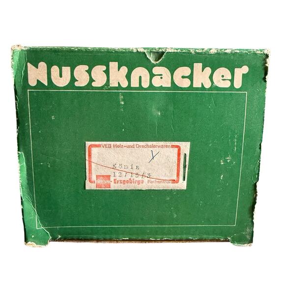 VTG Erzgebirge Rothenthal King Nutcracker 106233 Collectible With Box 12” German - Picture 16 of 16